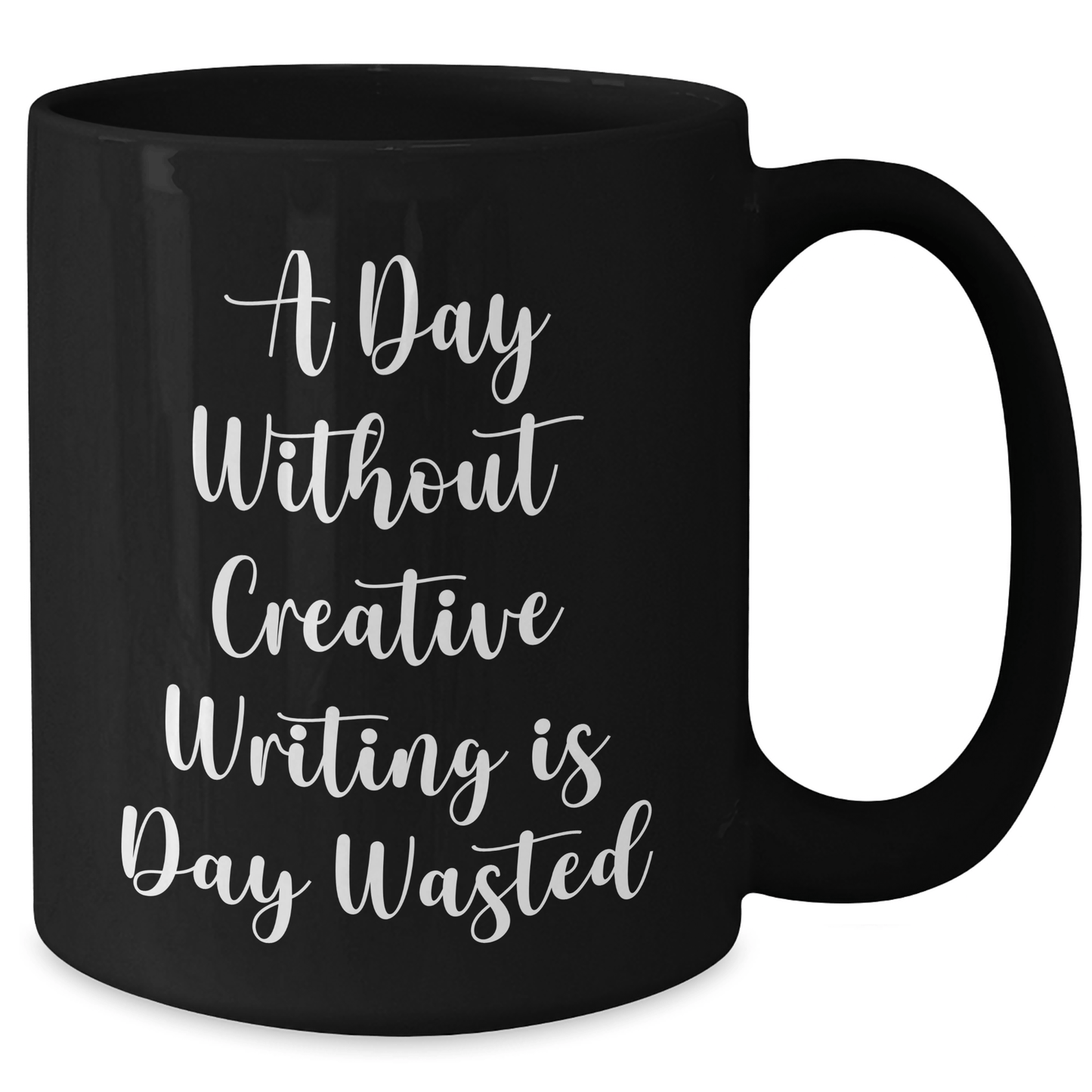 Funny Creative Writing Quote Black Coffee Mug | Inspirational Gifts for Creative Writers | Unique Father's Day Unique Gifts for Dad From Daughter