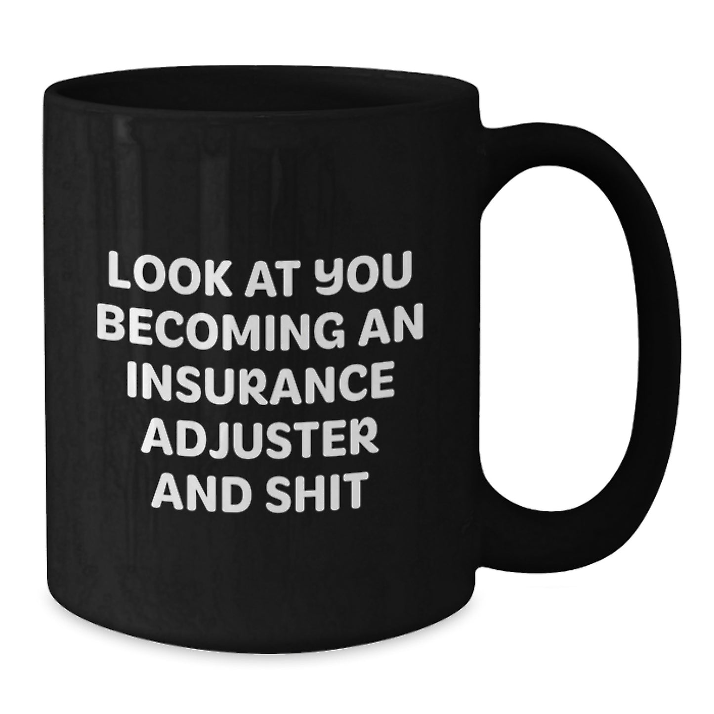 Funny Insurance Adjuster Black Coffee Mug Gifts from Friends, Unique Christmas Unique Gifts for Insurance Adjuster, Men, Coworkers, Family - Additional