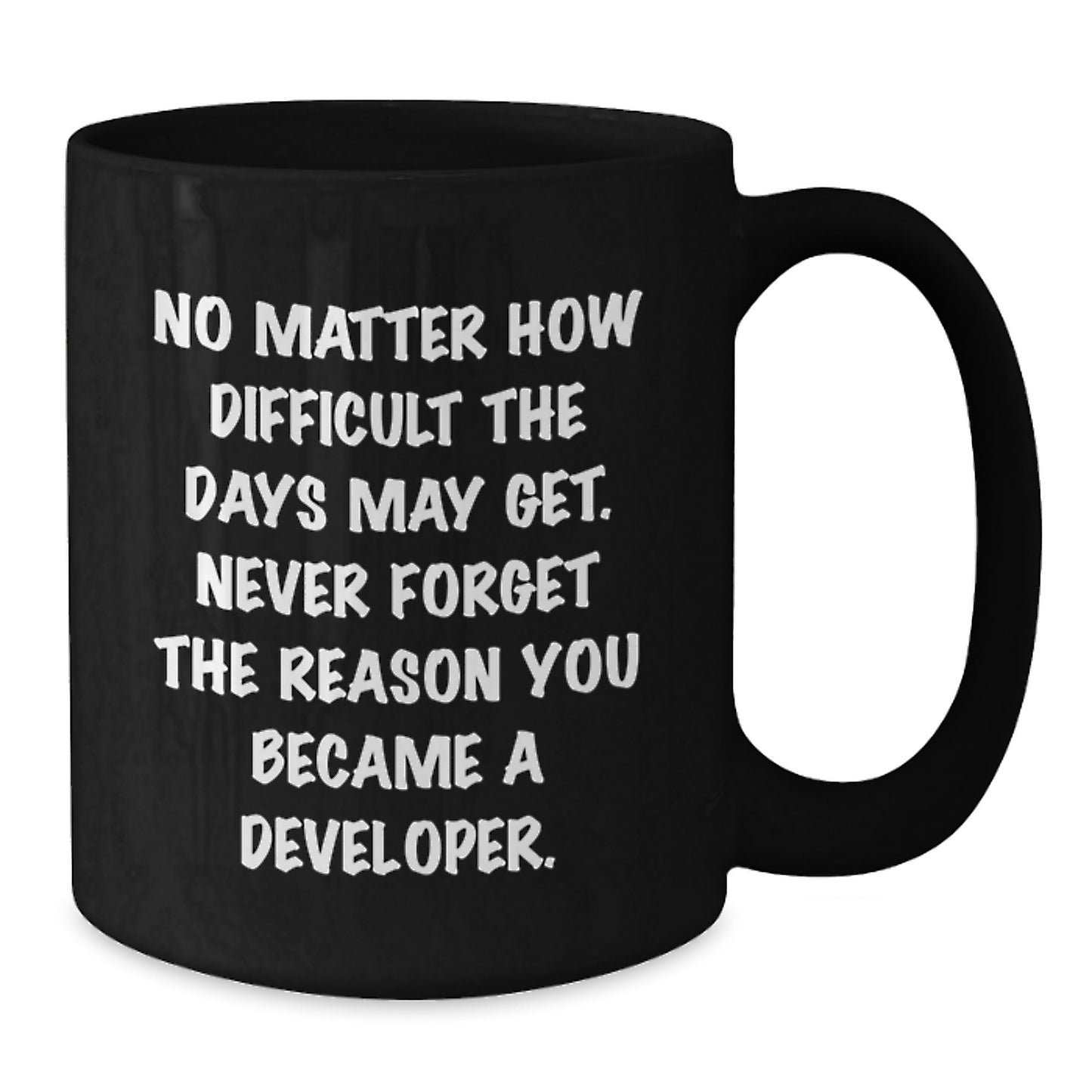 Developer Funny Inspirational Black Coffee Mug Gifts for Men from Family on Graduation Unique - Additional