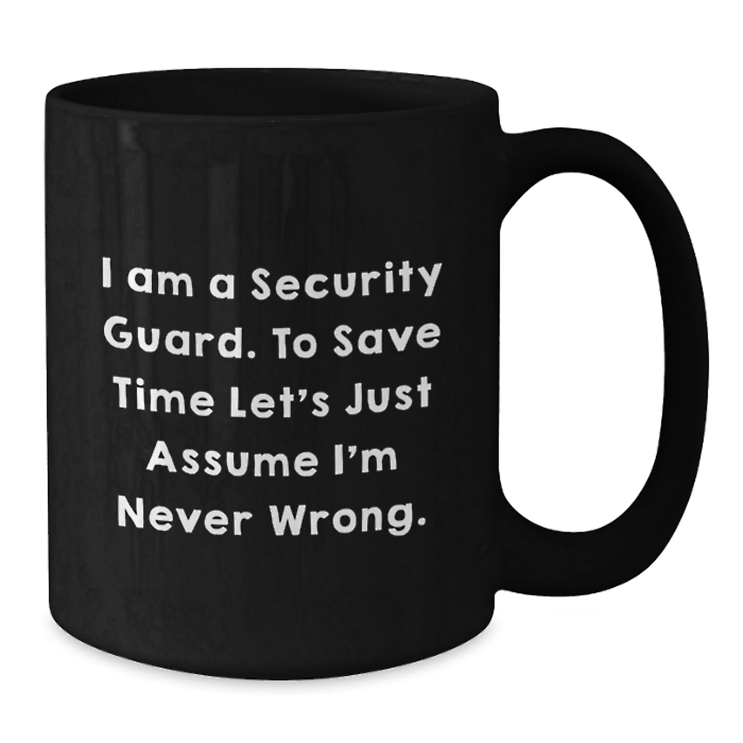 Funny Security Guard Mugs for Christmas Unique Gifts from Friends or Family - Black Coffee Mug for Security Guard - Additional