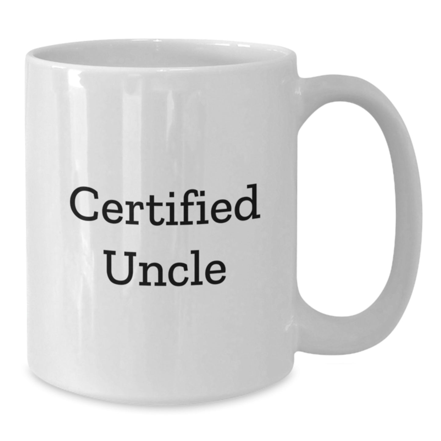 Funny Uncle Gifts, White Coffee Mug, 'Certified Uncle' Quote, Birthday Unique Gifts from Family to Uncle - Additional
