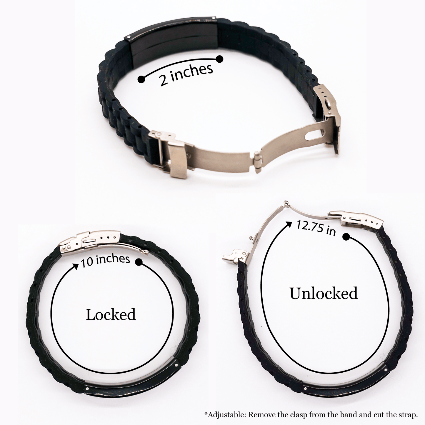 Funny Uncle Gifts: Adjustable Glide lock Clasp Bracelet with Inspirational Quote, Gifts from Men to Men, Perfect for Father's Day, Gifts for Uncle small / Black
