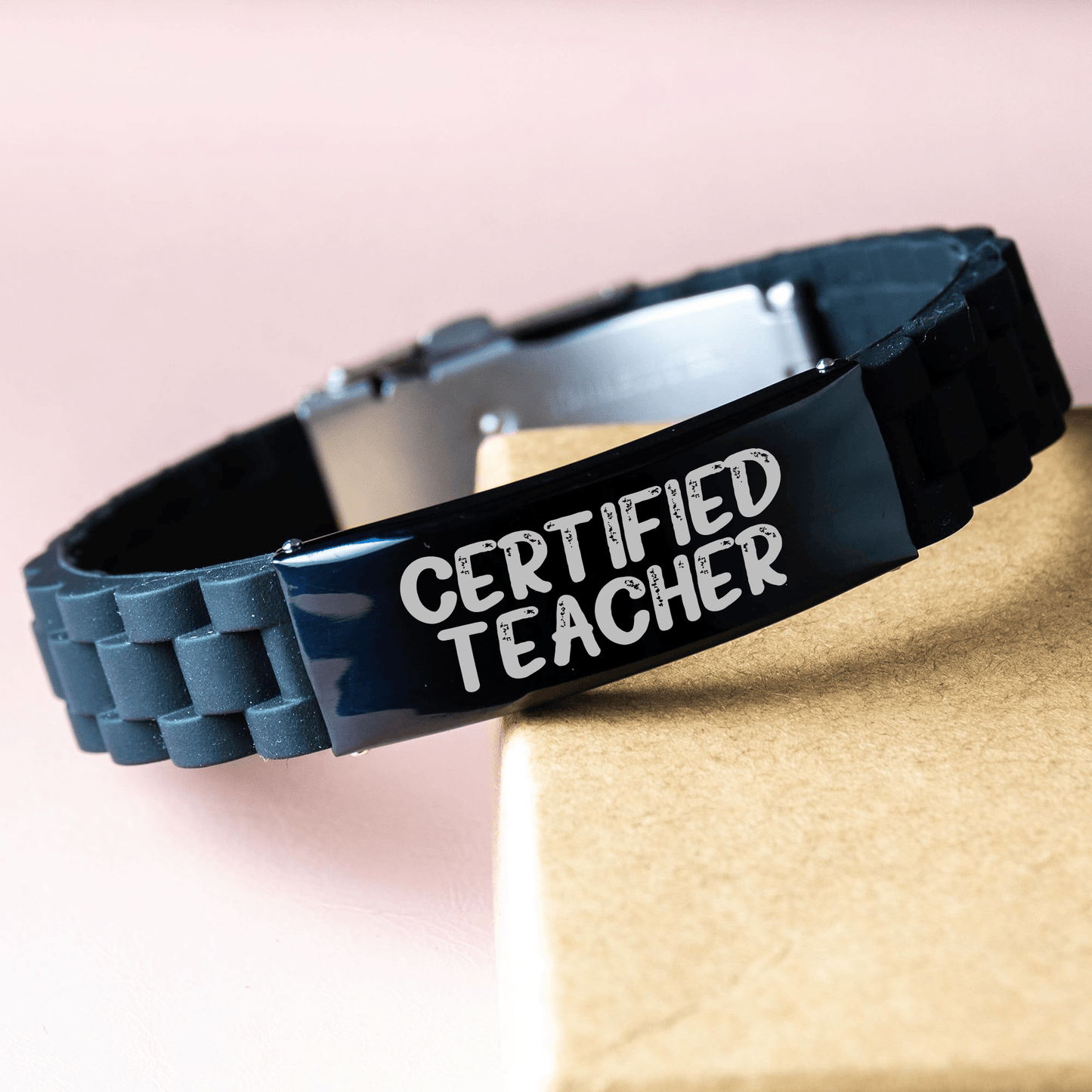 Funny Teacher Gifts from Friends for Men or Women Certified Teacher Graduation Unique Jewelry small / Black