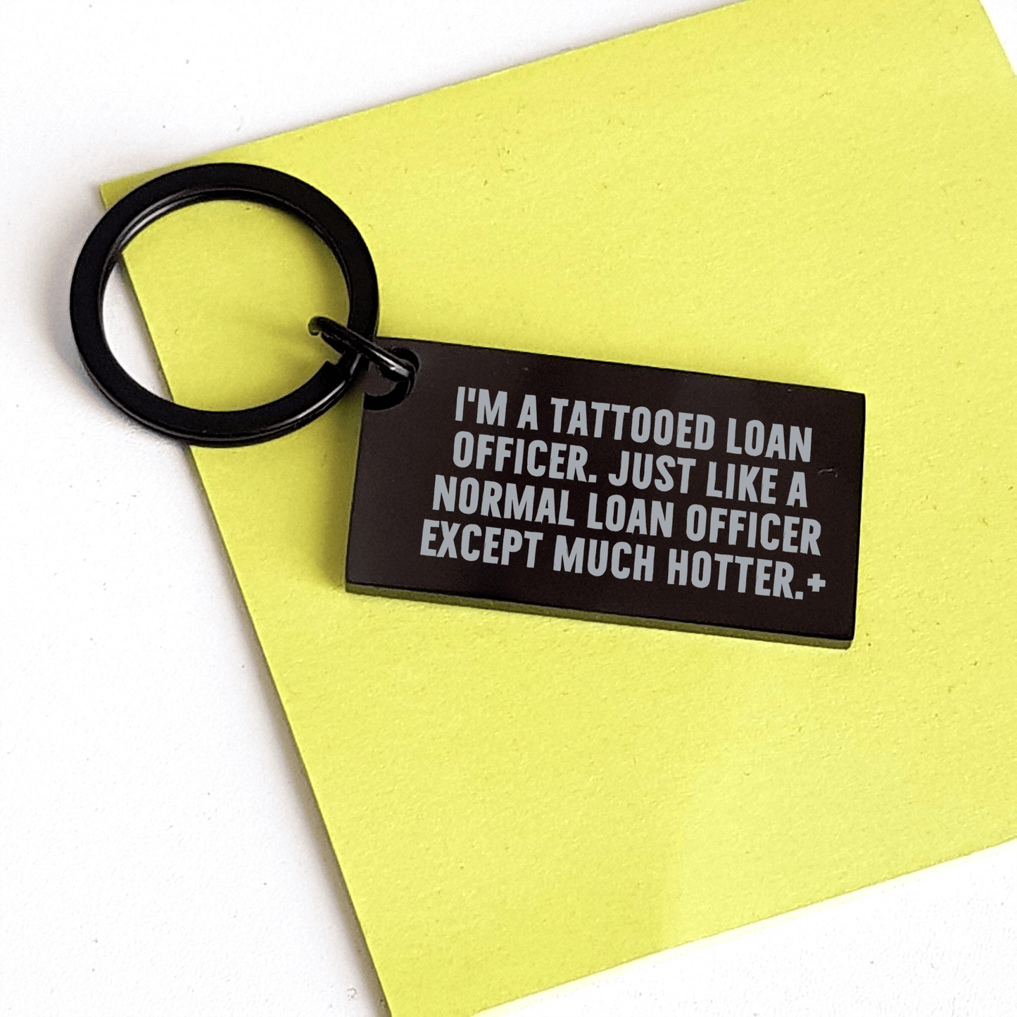 Funny Loan Officer Keychain Gifts from Friends for Graduation Unique Gifts to Loan Officer small / Black