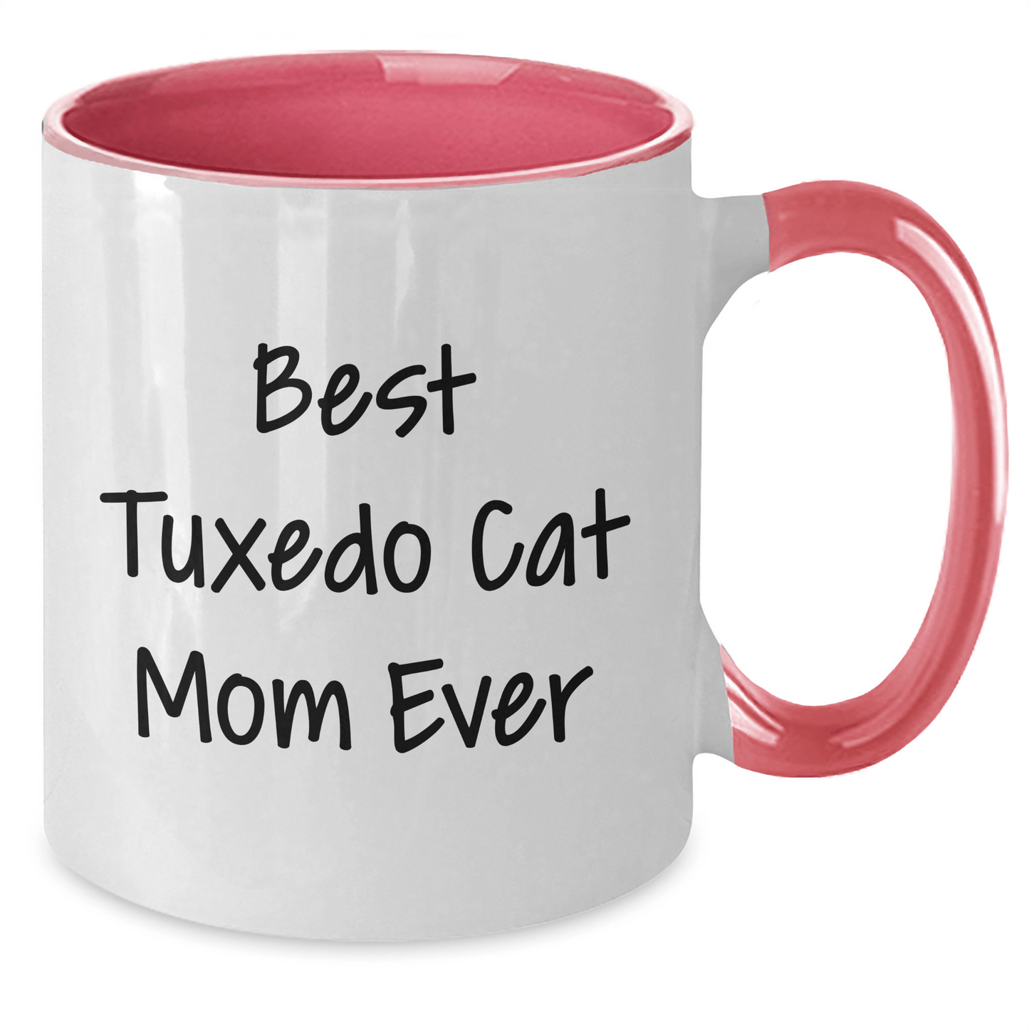 Funny Tuxedo Cat Mom Ever Gifts from Family to Dad for Father's Day Unique Two Tone Coffee Mug