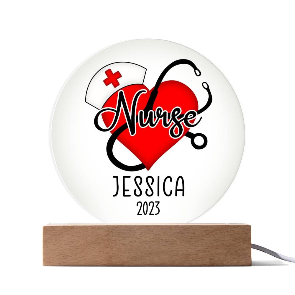Personalized Nurse Sign, Custom Gift for Nurse Christmas Acrylic Plaque, New Nurse Graduation Gift, Personalized Nurse Retirement Gift
