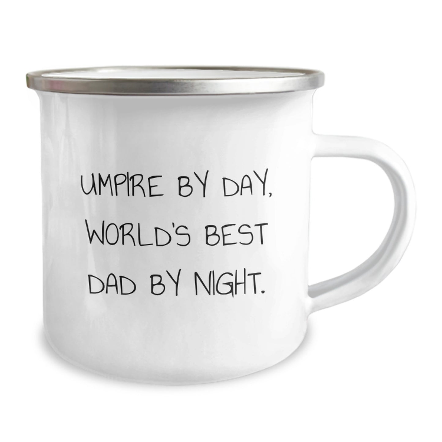 Funny Umpire Gifts for Umpire Enthusiasts - Birthday Unique Gifts from Dad, Umpire By Day, World's Best Dad By Night. - Camping Mug - Image 2