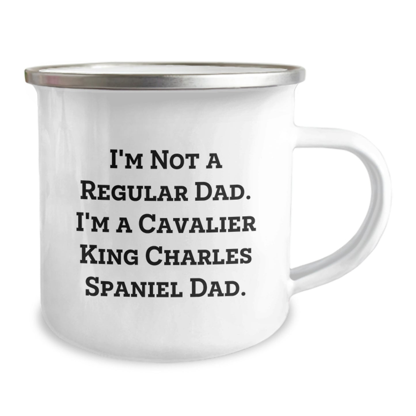 Funny Cavalier King Charles Spaniel Dad Gifts for Men, Christmas Unique Presents from Dad to Cavalier King Charles Spaniel Dog Lover, Camping Mug - Image 2