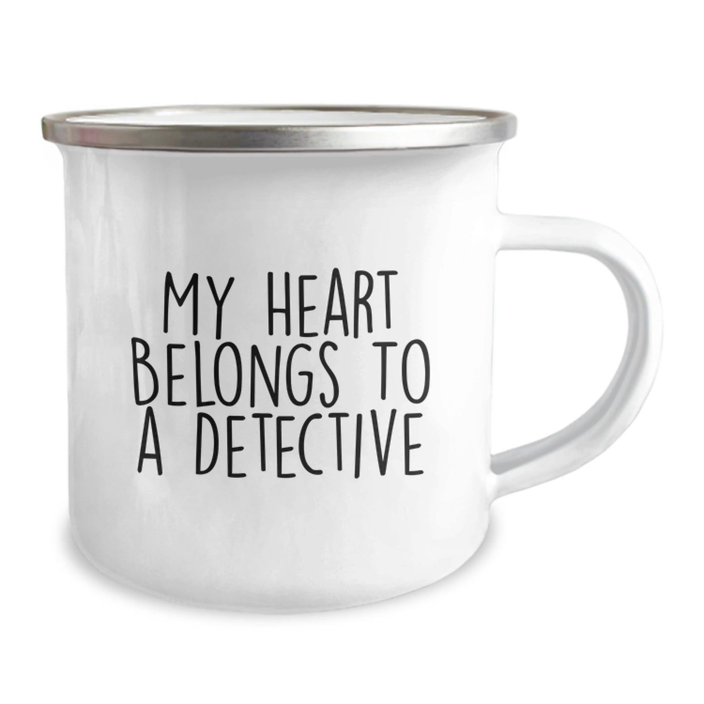 Detective Gifts for Him, Funny Camping Mug 'My Heart Belongs To A Detective', Graduation Unique Gifts from Friends to Men - Image 2