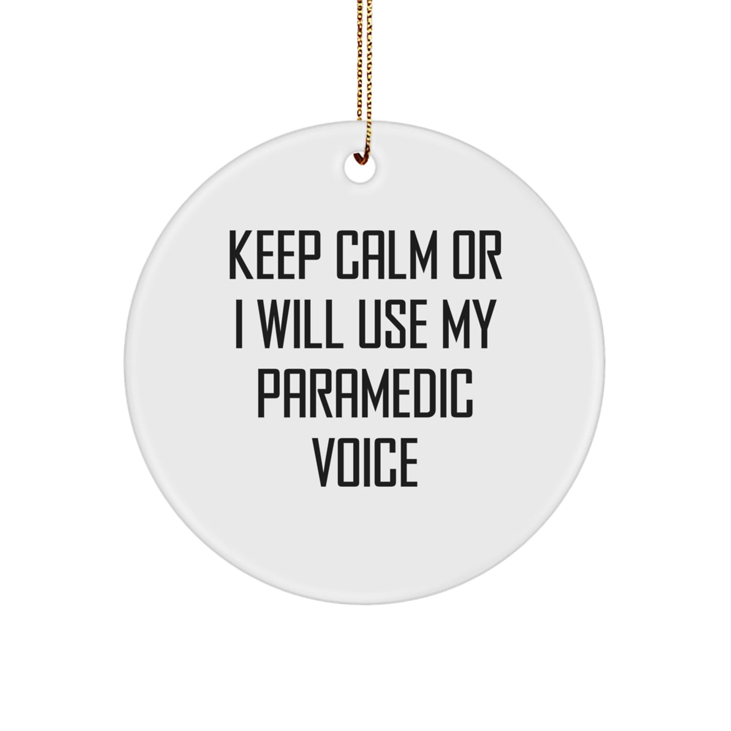 Rescue Worker Gifts for Men Funny Ornament Keep Calm Circle Ornaments - Image 1