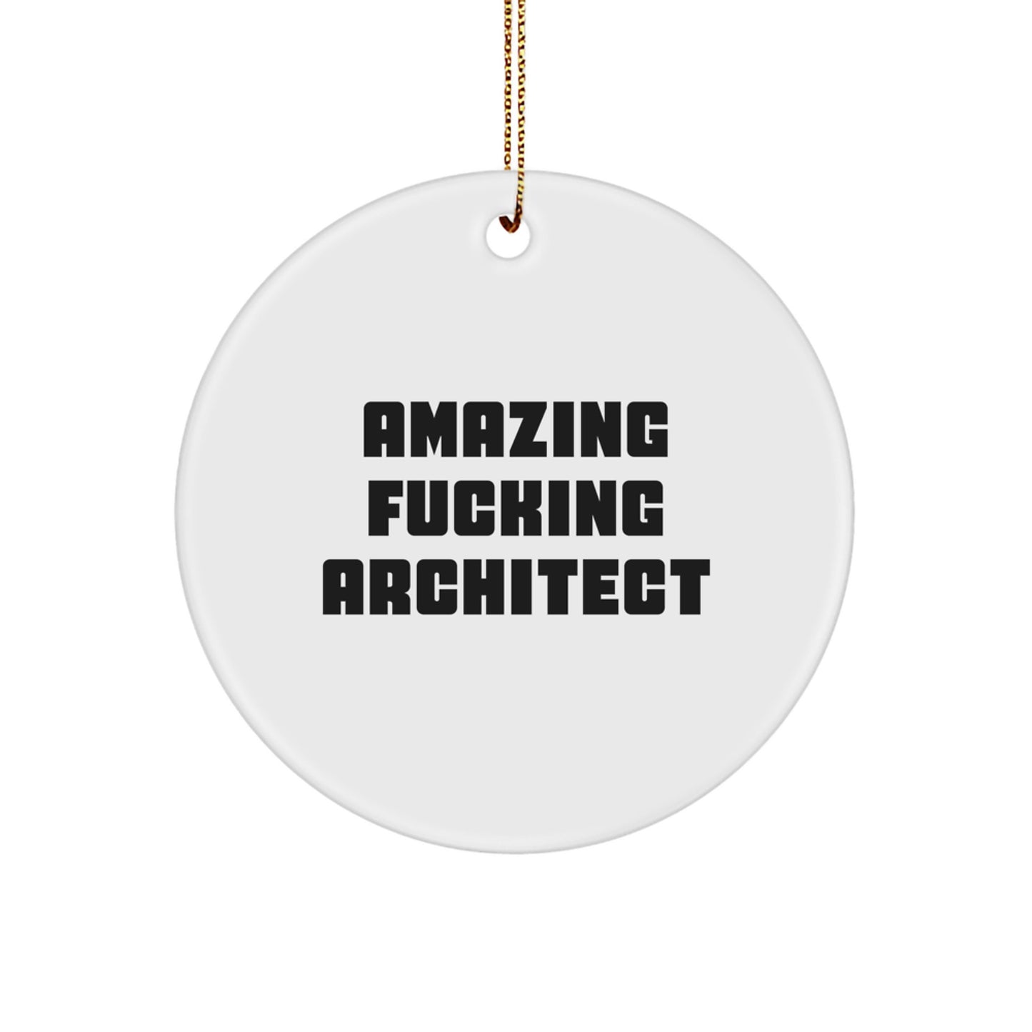 Funny Architect Christmas Unique Gift Circle Ornament for Men, Women, Friends, or Coworkers from Amazing Funny Architect - Image 1