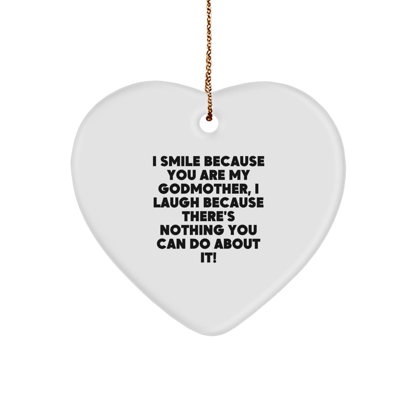 Funny Godmother Heart Ornament Gifts from Family or Friends for Christmas Unique Presents - Image 1