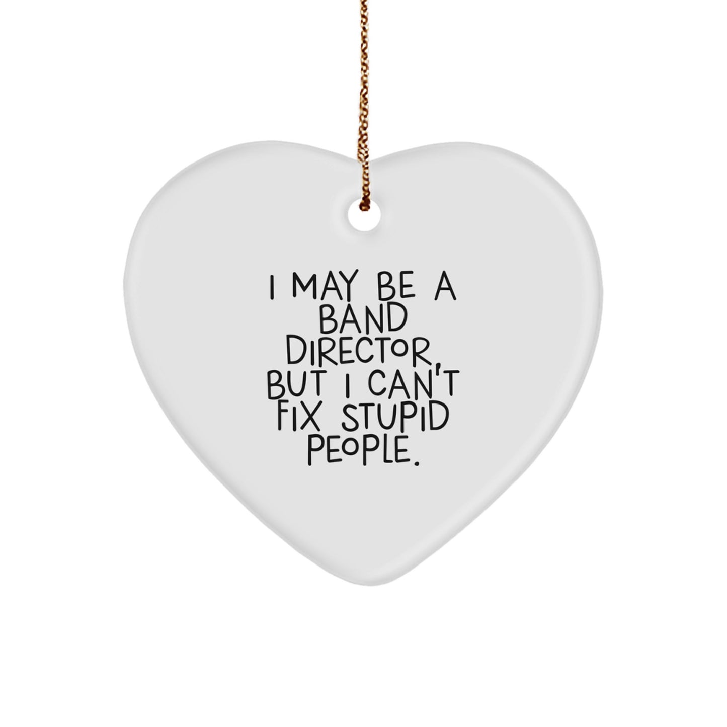 Funny Band Director Gifts from Men, Heart Ornament for Band Director, Christmas Unique Gifts Idea - Image 1