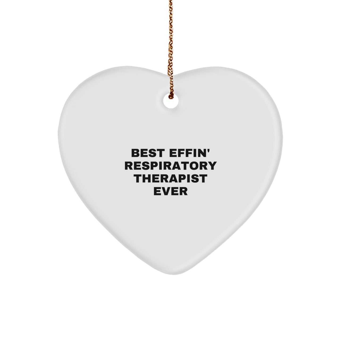 Funny Respiratory Therapist Gifts, Christmas Unique Ornaments for Respiratory Therapist, Heart Ornament - Image 1
