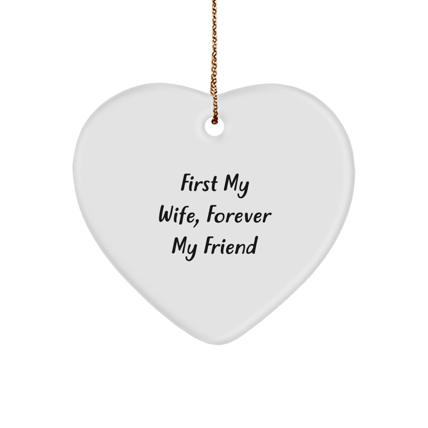 Wife's Forever Friend Heart Ornament Gifts from Husband, Unique Christmas Memorable Presents for Her - Image 1
