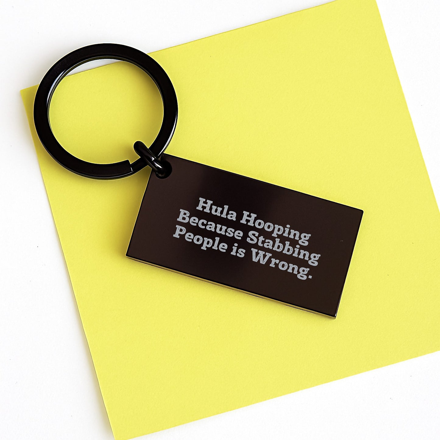 Hula Hooping Fun Gifts from Friends for Hula Hooping Enthusiasts, Keychain with Funny Quote, Birthday Unique Gifts, Gifts from Women for Hula Hooping, Men, Family, Coworkers - Image 3
