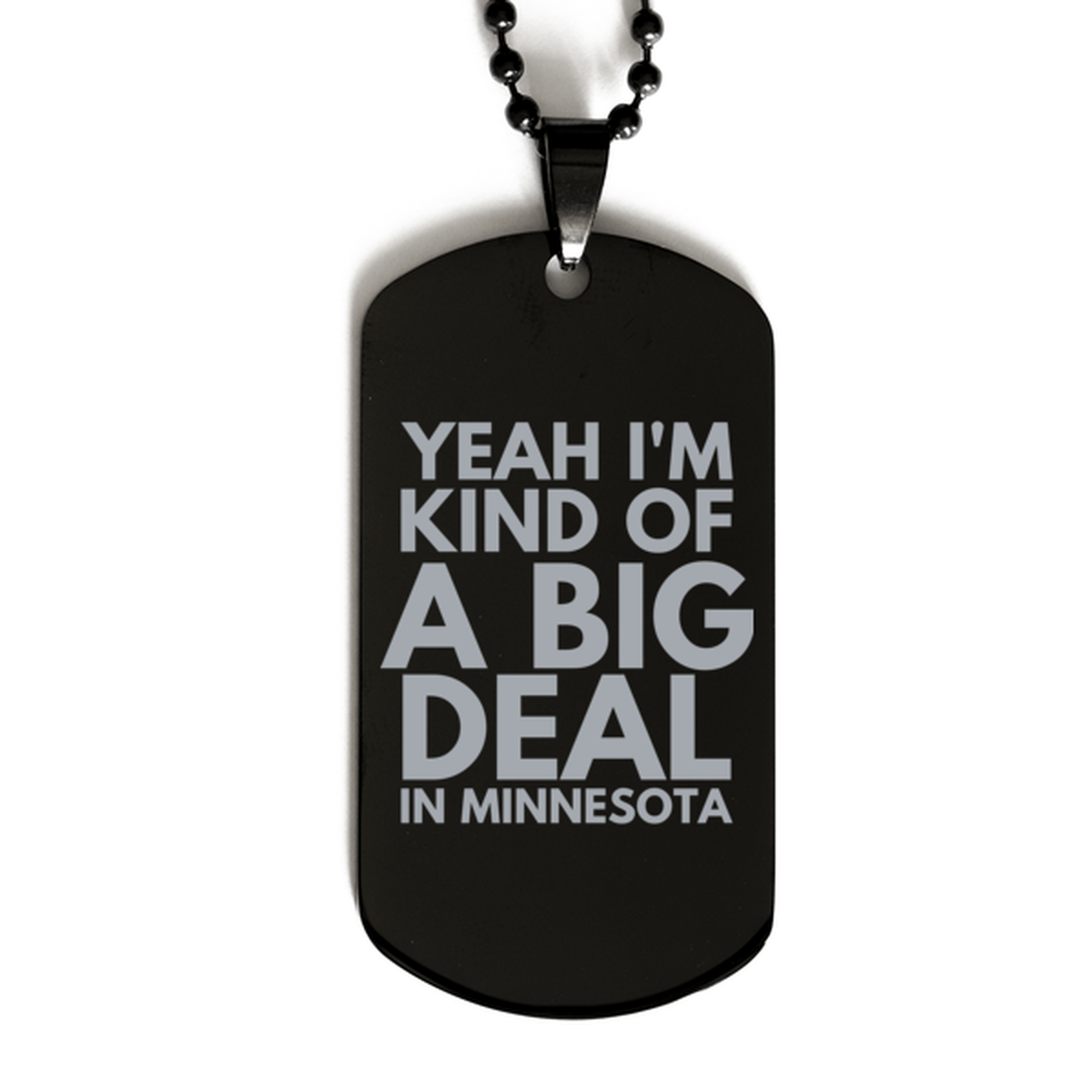 Funny Minnesota Engraved Dog Tag, I'm Kind of a Big Deal in Minnesota, Best Birthday Gifts for Family and Friends
