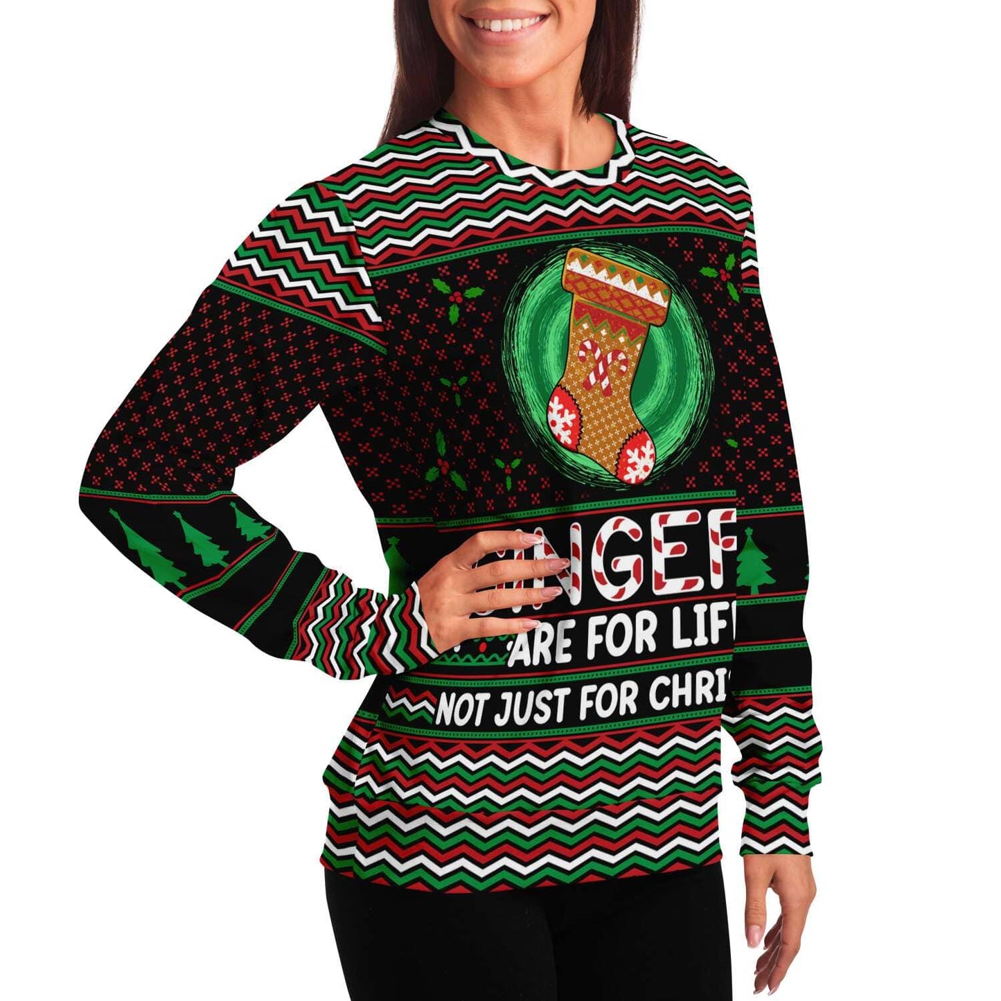 Gingers Are For Life Not Just Xmas - Funny Redhead Ugly Christmas Sweater (Sweatshirt)
