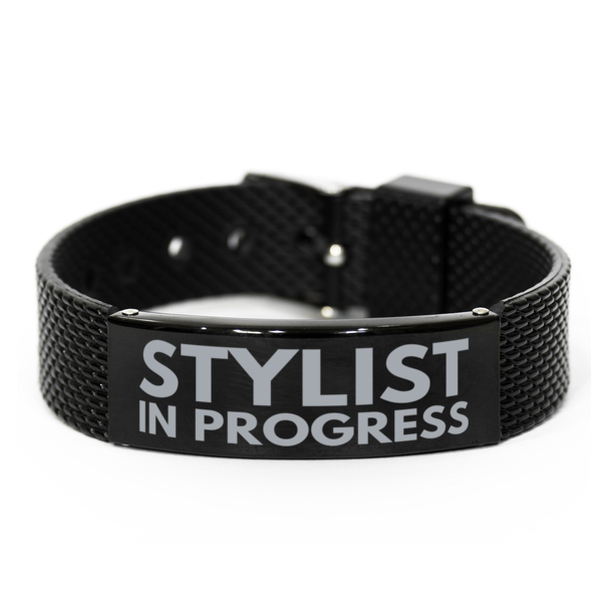 Inspirational Stylist Black Shark Mesh Bracelet, Stylist In Progress, Best Graduation Gifts for Students
