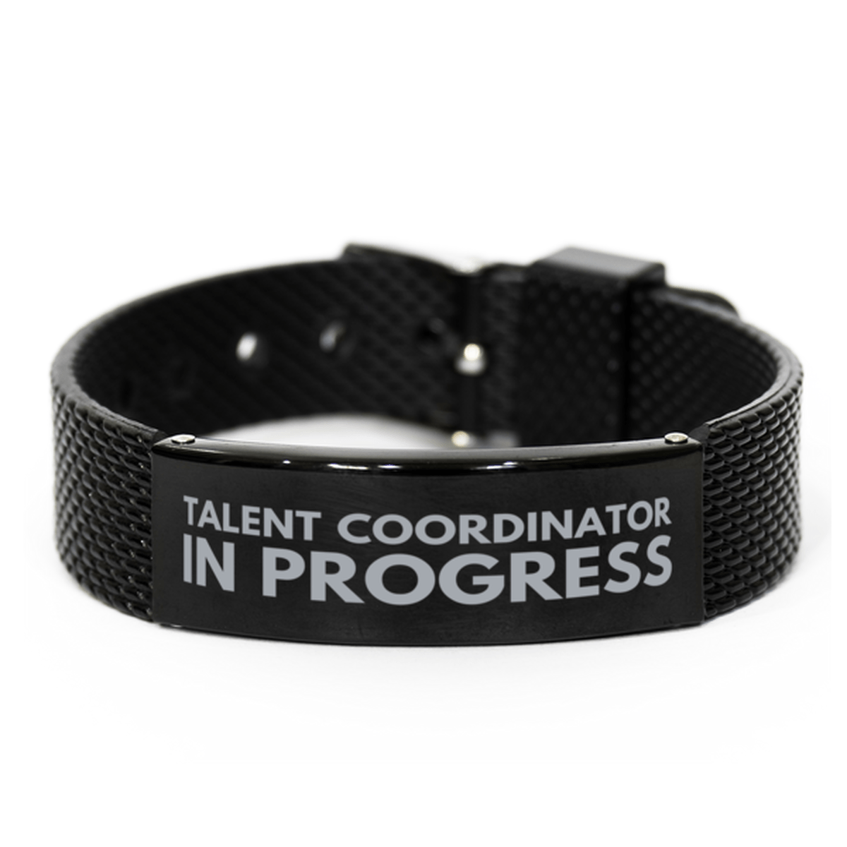 Inspirational Talent Coordinator Black Shark Mesh Bracelet, Talent Coordinator In Progress, Best Graduation Gifts for Students