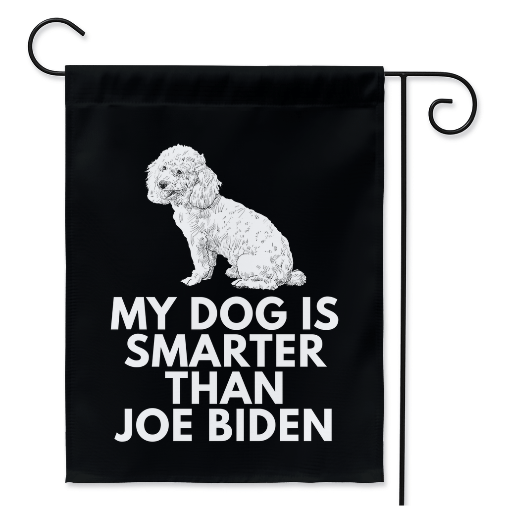 My Shih Tzu Is Smarter Than Joe Biden (Yard Flags) Funny Gift For Anti Biden, Biden Sucks, Republican Dog Lover Double / 24.5x32.125 inch