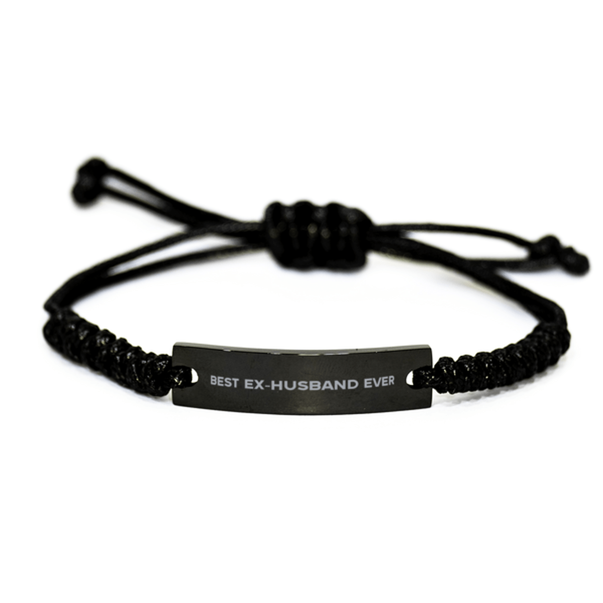 Unique Ex-husband Black Rope Bracelet, Best Ex-husband Ever, Gift for Ex-husband