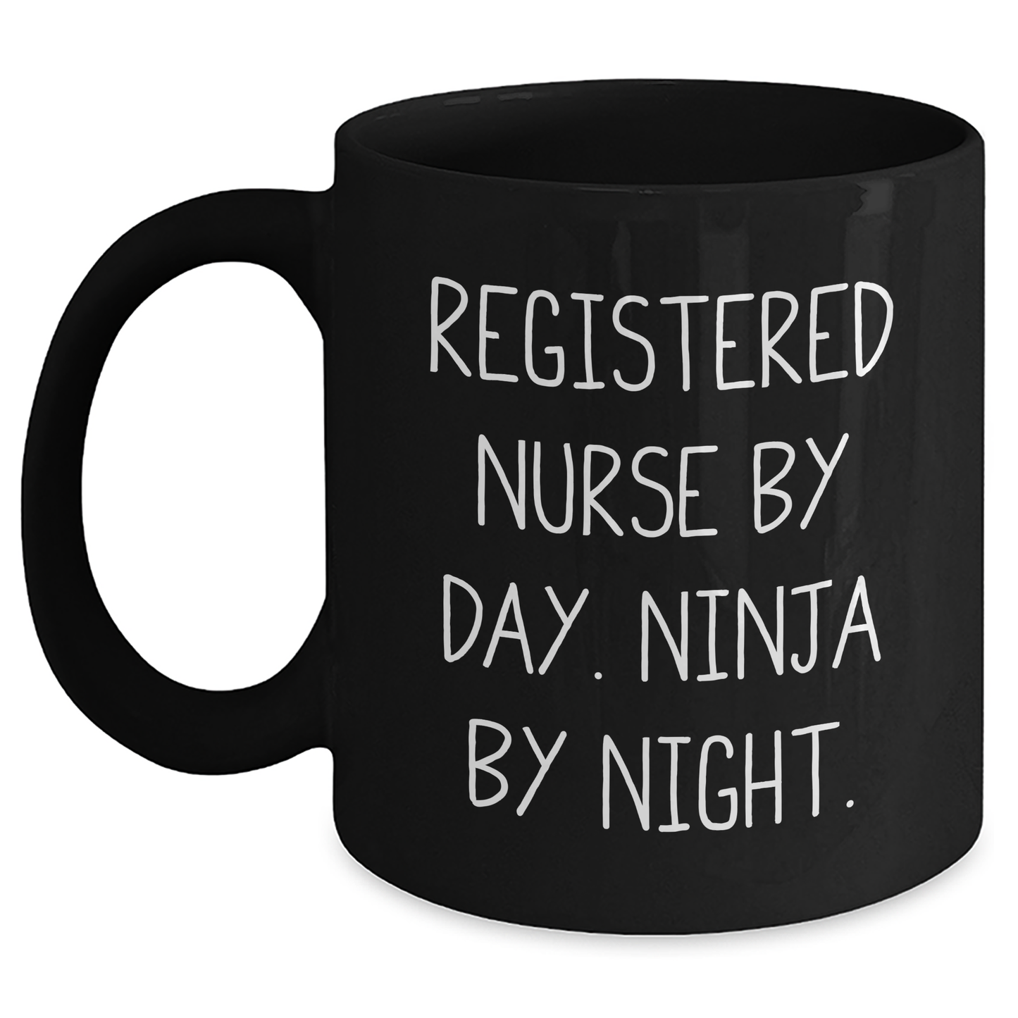 Registered Nurse Gifts, Funny Ninja Coffee Mug, 'Registered Nurse By Day. Ninja By Night.' - Unique Father's Day Unique Gifts from Friends and Family - Main
