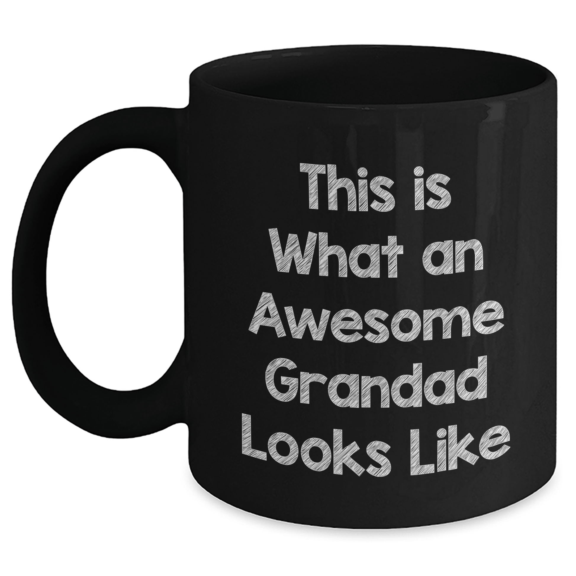 Funny Grandad Gifts - Black Coffee Mug for Him - 'This Is What An Awesome Grandad Looks Like' - Gifts from Family for Grandad on Father's Day Black / 11oz