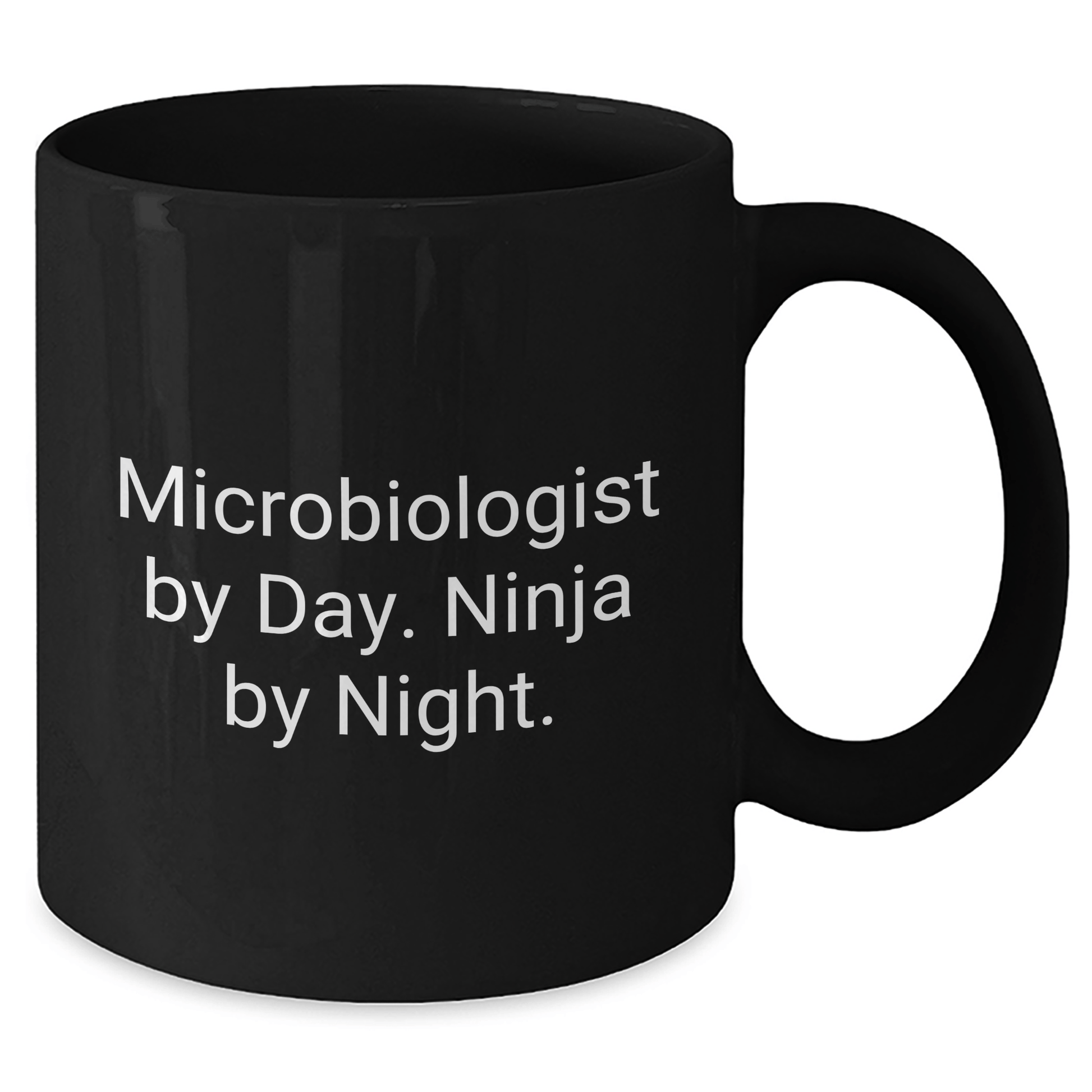Microbiologist Ninja Gifts, Funny Black Coffee Mug for Graduation, 'Microbiologist By Day. Ninja By Night.' Quote, Gifts from Family, Friends, or Coworkers for Microbiologist Men or Women