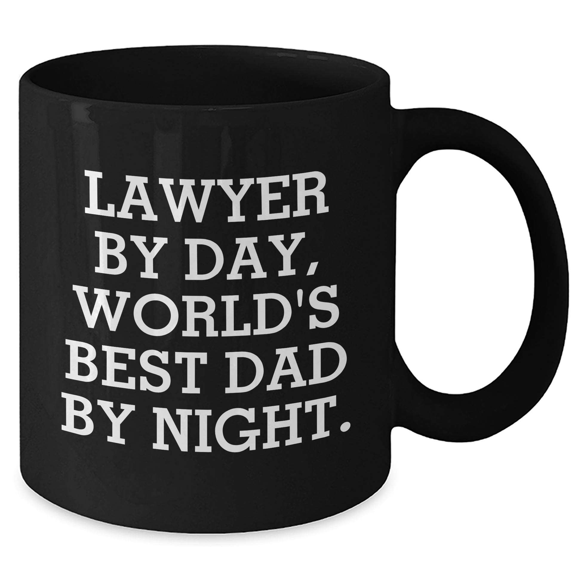 Funny Lawyer Gifts from Men - 'Lawyer By Day, World's Best Dad By Night.' Black Coffee Mug for Dad on Father's Day, Unique Gifts for Lawyer - Additional