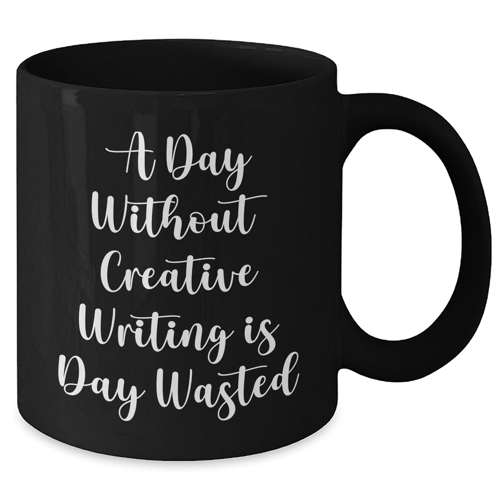 Funny Creative Writing Quote Black Coffee Mug | Inspirational Gifts for Creative Writers | Unique Father's Day Unique Gifts for Dad From Daughter