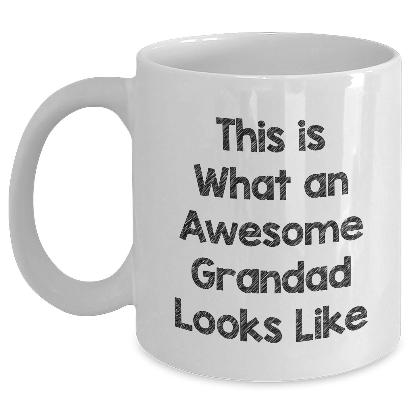 Funny Grandad Gifts, White Coffee Mugs for Him, 'This Is What An Awesome Grandad Looks Like' Quote, Gifts from Family, Perfect for Father's Day - Main