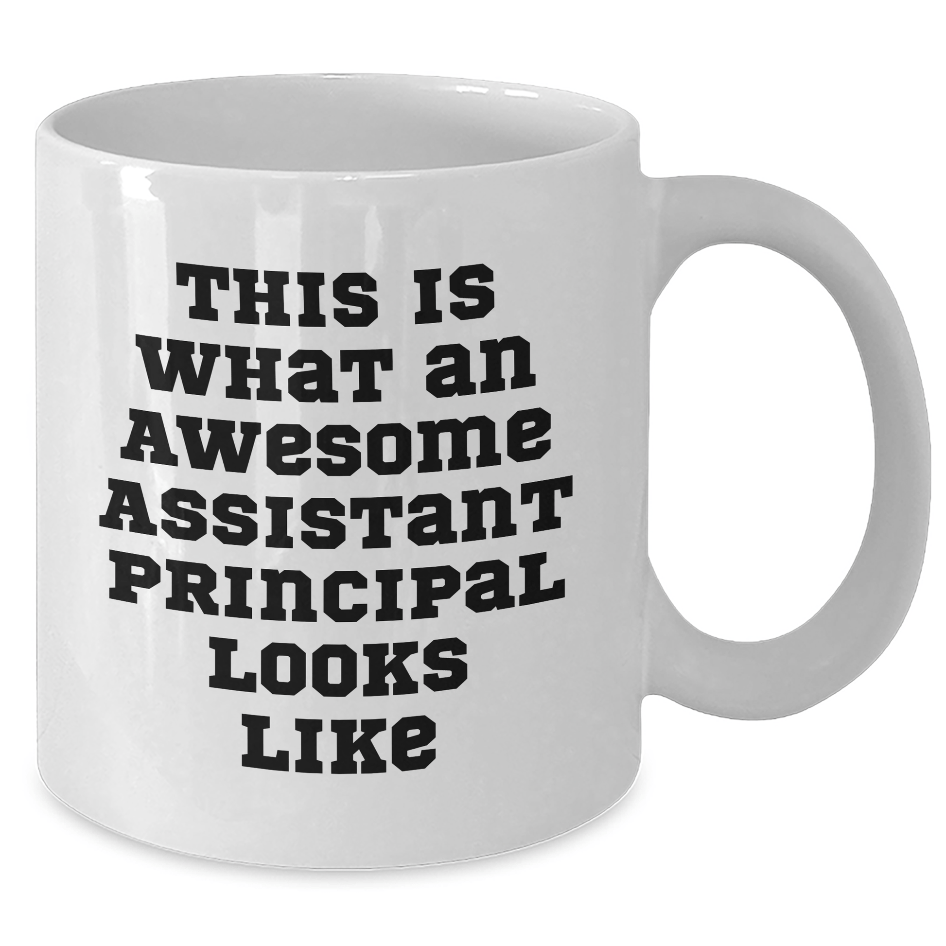 Funny Assistant Principal Gifts - White Coffee Mug for Dad's Awesome Boss, Gifts from Mom, Unique Father's Day Presents