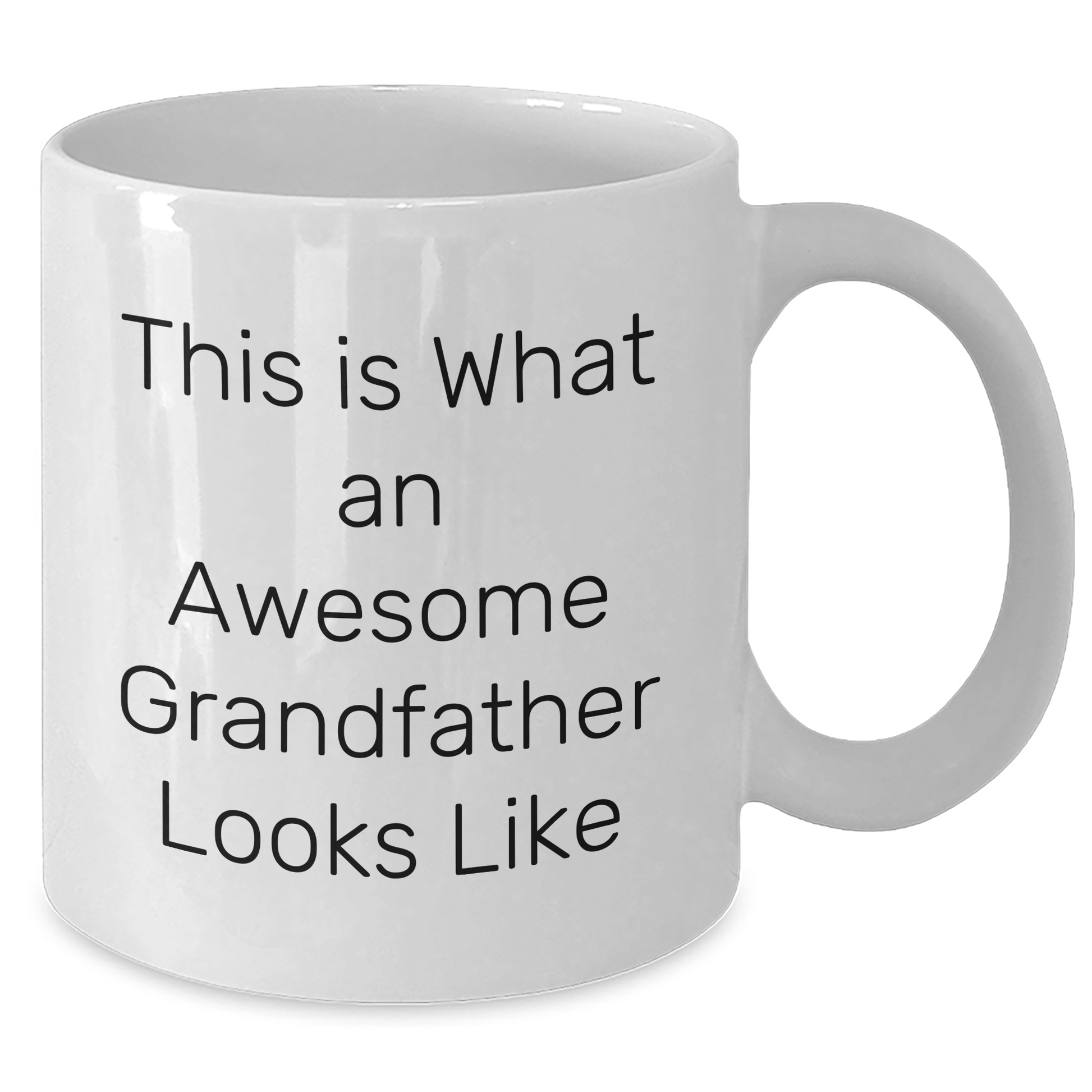 Funny Grandfather Gifts, White Coffee Mug, This Is What An Awesome Grandfather Looks Like, Father's Day Unique Gifts from Family