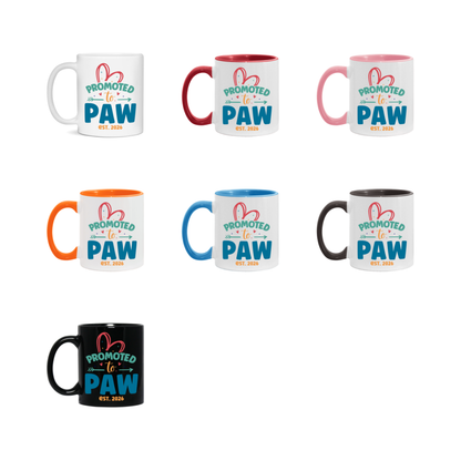 Promoted To Paw Est. 2026 Coffee Mug – New Paw Gift – Pregnancy Announcement Mug For New Baby