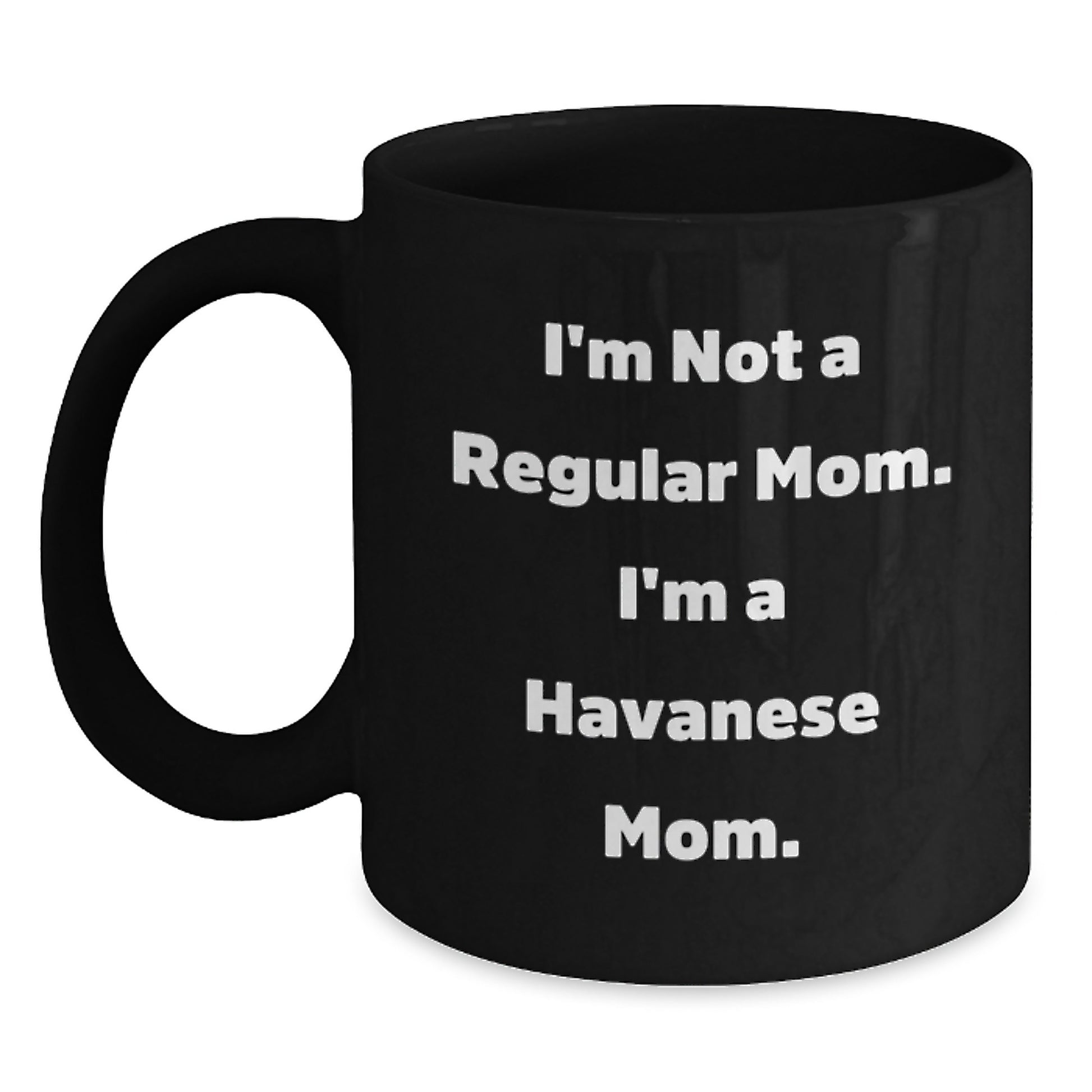 Funny Havanese Dog Mom Christmas Unique Gifts from Women to Havanese Dog Lovers Black Coffee Mugs for Havanese Dog Enthusiasts - Main