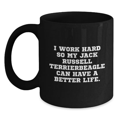 Funny Jack Russell Terrier Dog Coffee Mug Gifts from Men to Their Lovable Beagle Dog Valentine's Unique Gifts for Dog Lovers - Main