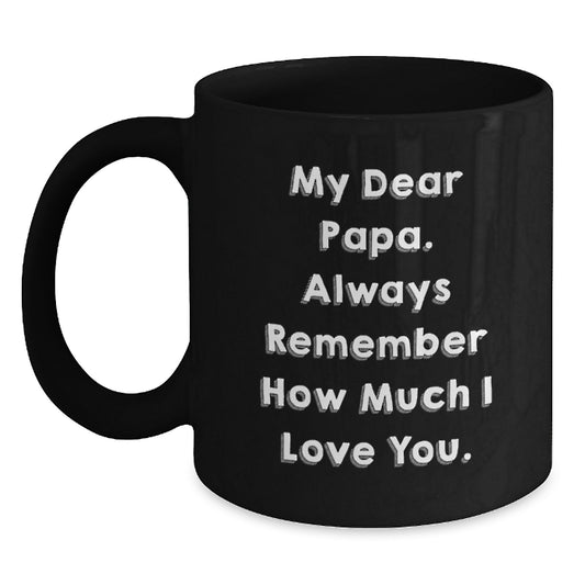 Funny Papa Gifts from Men to Papa, Papa Black Coffee Mug, Papa Birthday Unique Gifts - Main