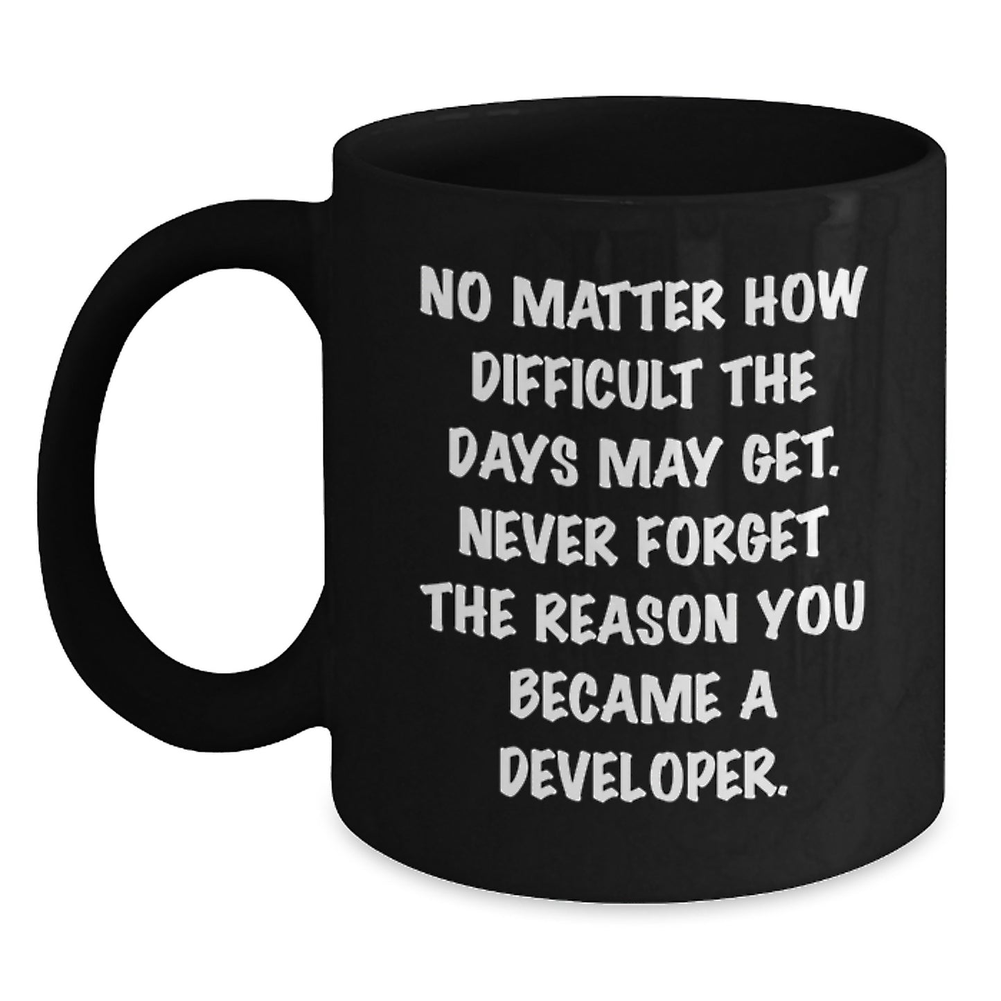 Developer Funny Inspirational Black Coffee Mug Gifts for Men from Family on Graduation Unique - Main