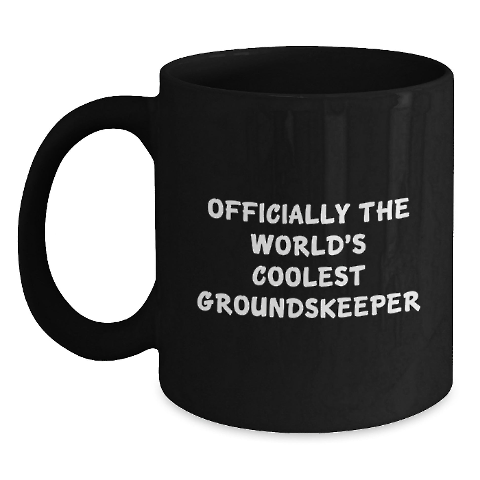 Funny groundskeeper Gifts, Officially The World's Coolest groundskeeper Graduation Mugs, Black Coffee Mug for Men Friends Family - Main