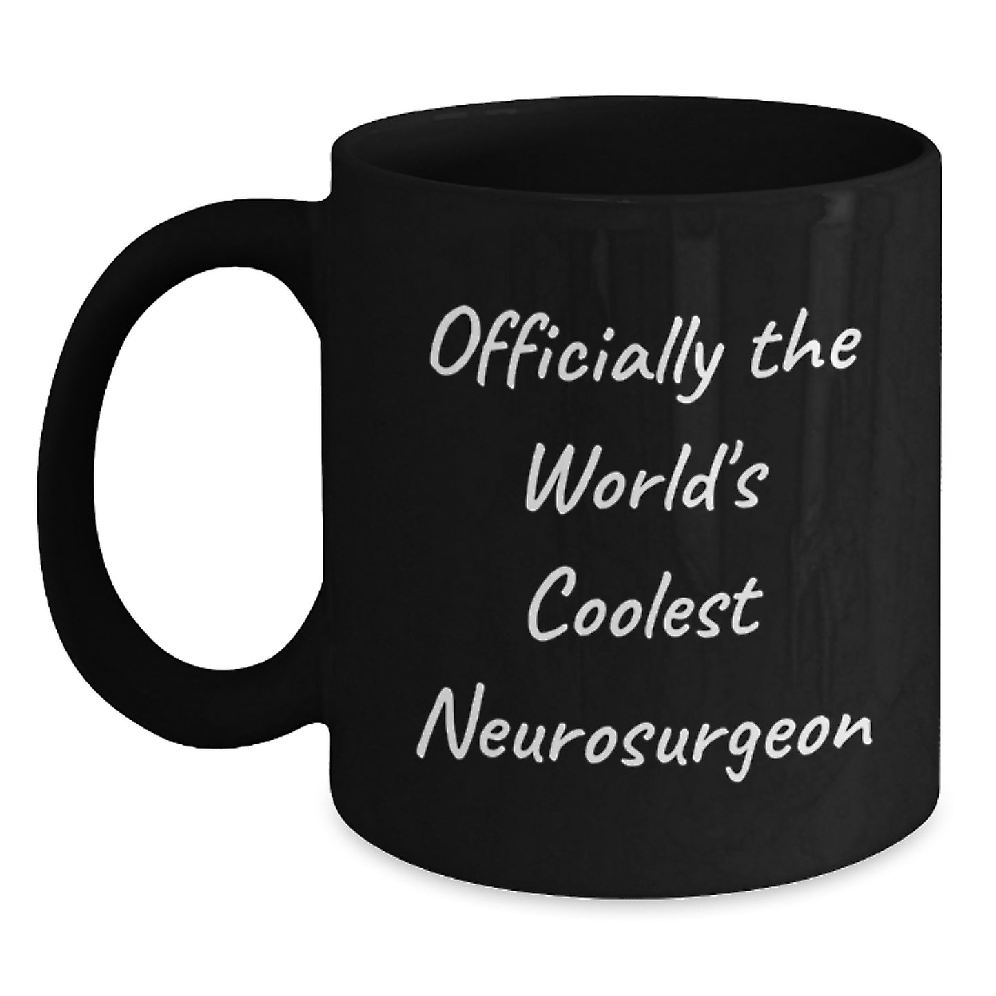 Funny Gifts from Friends, Christmas Unique Mugs for Men, Officially The World's Coolest 'Neurosurgeon' Coffee Lover, Black Coffee Mug - Main