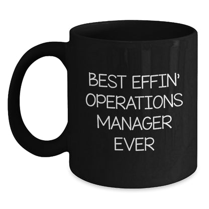 Funny Operations Manager Gifts, Black Coffee Mug for Christmas Unique Gifts from Coworkers to Operations Manager - Main