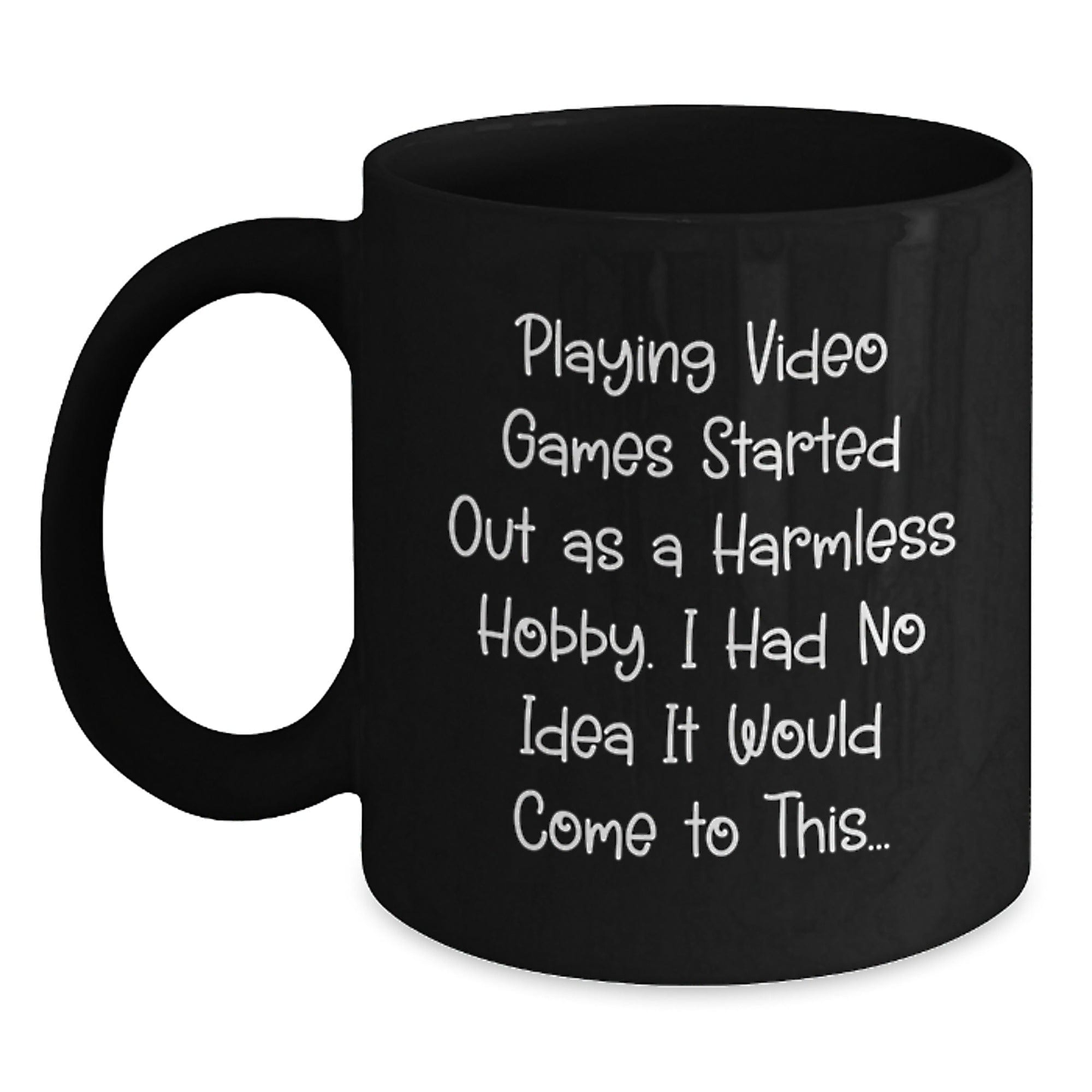 Funny Playing Video Games Gifts from Friends for Playing Video Games Lovers, Black Coffee Mug for Graduation Black / 11oz