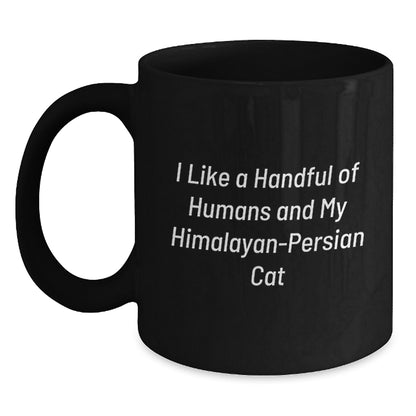 Himalayan-Persian Cat Lover's Funny Quote Black Coffee Mug, Gifts from Men to Family and Friends, Birthday Unique Ideas - Main