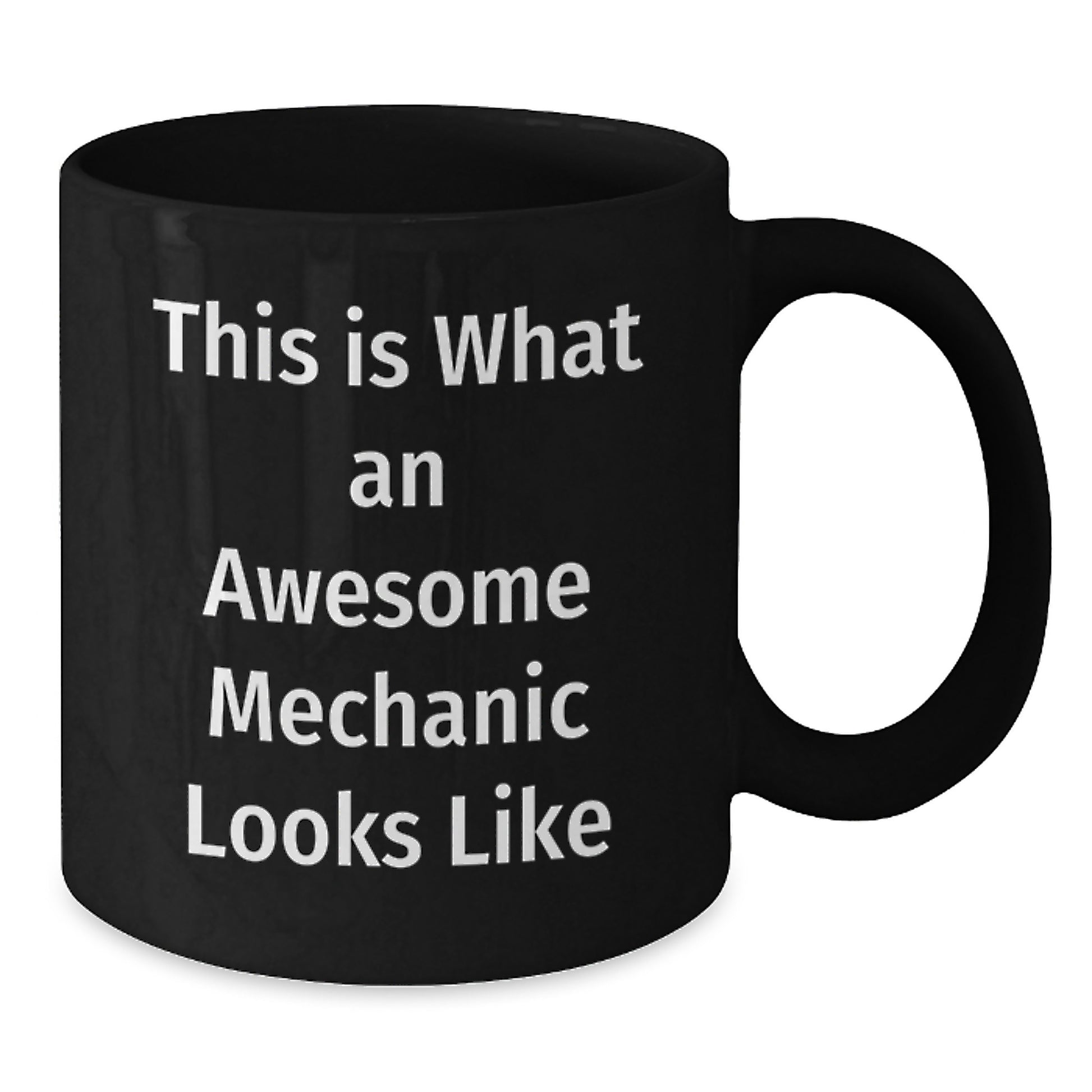 Funny Mechanic Gifts for Men Black Coffee Mug, Gifts from Friends to Mechanic, This 'Is What An Awesome Mechanic Looks Like' Birthday Unique Gifts for Mechanic Enthusiast - Additional