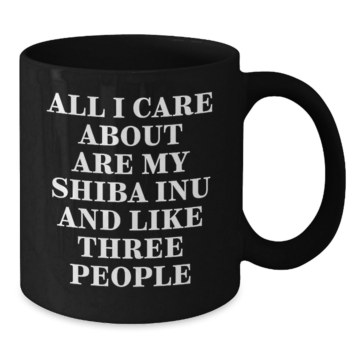 Funny Shiba Inu Dog Lover Gifts from Friends for Valentine's Unique Black Coffee Mug - Additional