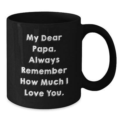 Funny Papa Gifts from Men to Papa, Papa Black Coffee Mug, Papa Birthday Unique Gifts - Additional