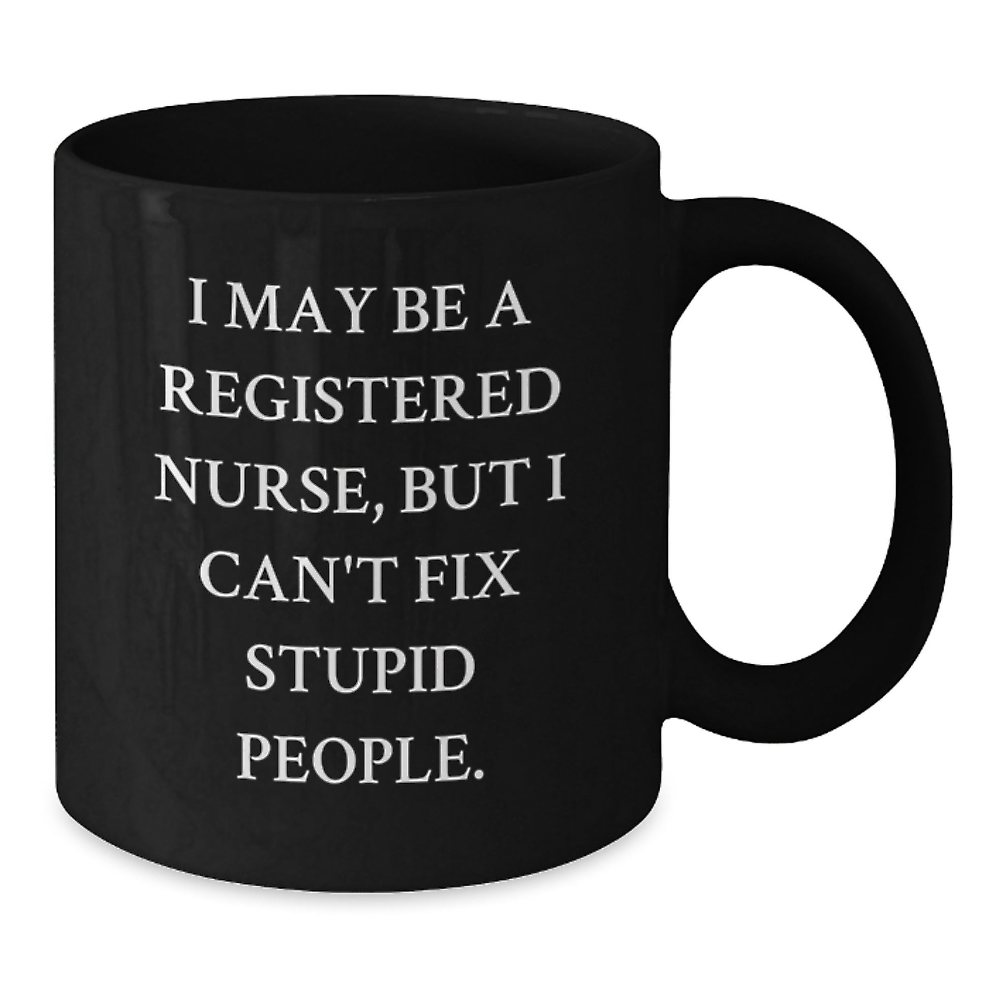 Gifts from Friends to a Registered Nurse, Funny Coffee Quotes, Black Ceramic Mug for Christmas Unique Gifts - Additional