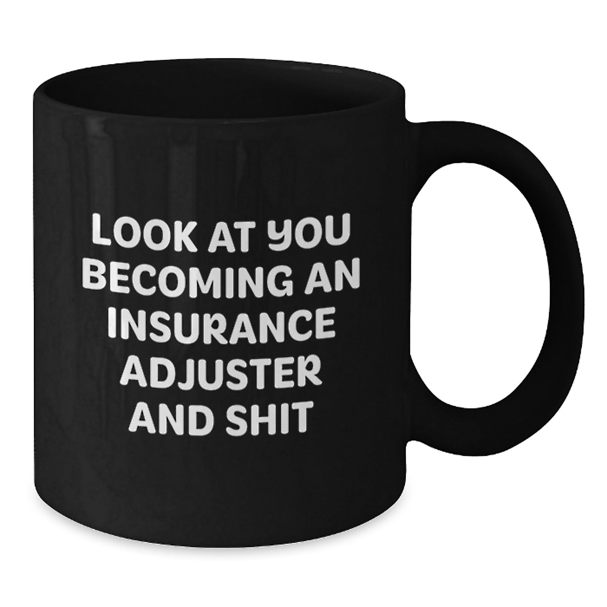 Funny Insurance Adjuster Black Coffee Mug Gifts from Friends, Unique Christmas Unique Gifts for Insurance Adjuster, Men, Coworkers, Family - Additional