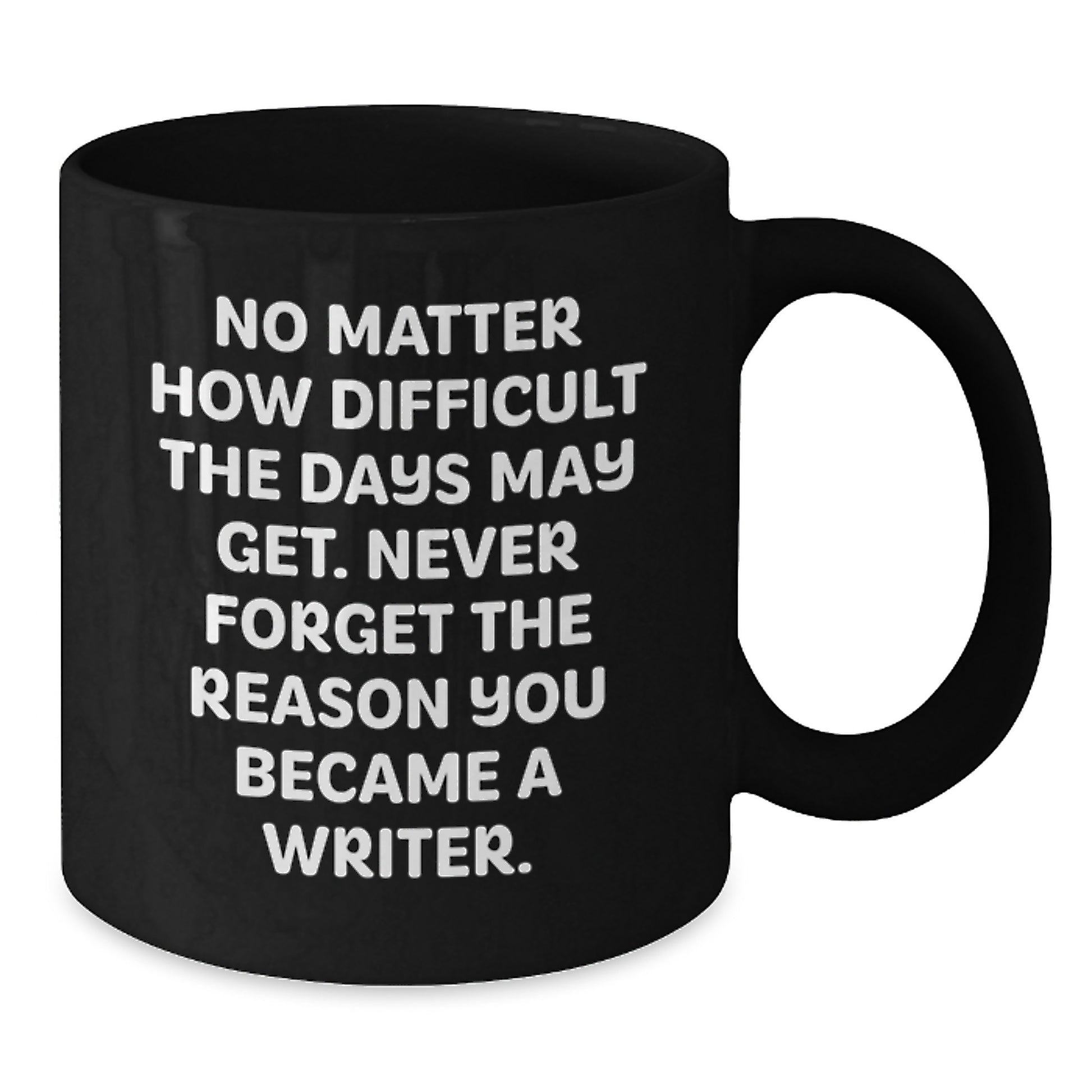 Funny Writer Gifts for Writer, Gifts from Men to Writer Friends, Black Coffee Mug with Inspirational Quote - Additional